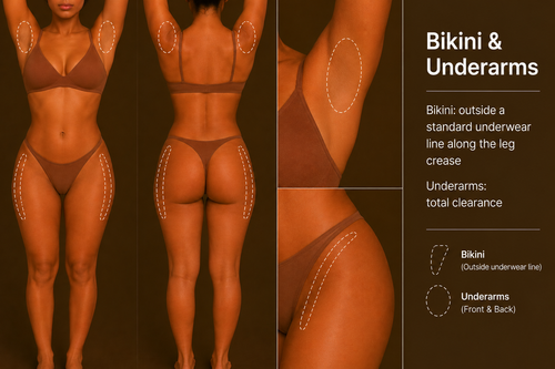 Bikini and underarms laser hair removal treatment in Mildura