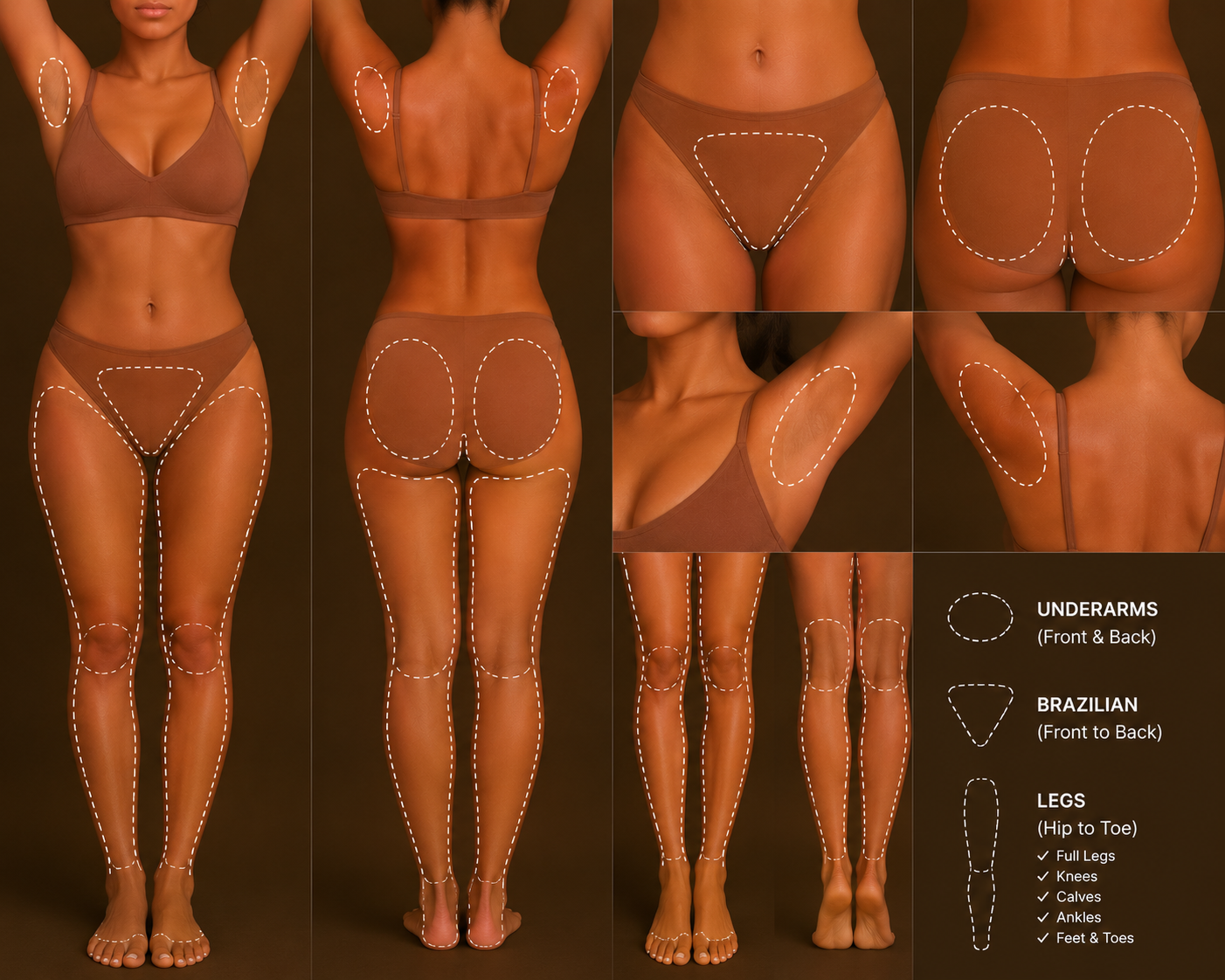 Brazilian legs and underarms laser hair removal treatment in Mildura